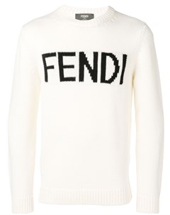 Свитер с логотипом вязки интарсия Fendi