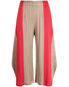 Плиссированные брюки в стиле колор блок Pleats please issey miyake