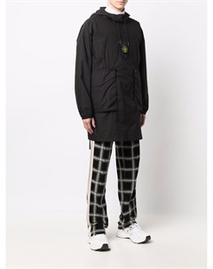 Плащ с капюшоном и нашивкой логотипом Stone island