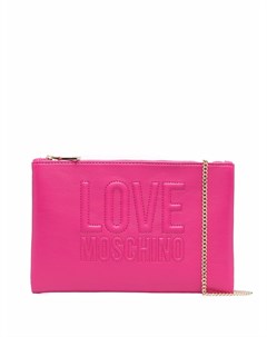 Клатч с тисненым логотипом Love moschino