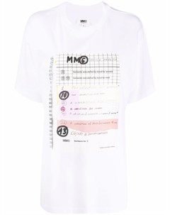 Футболка с графичным принтом Mm6 maison margiela