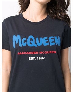 Футболка с логотипом Alexander mcqueen