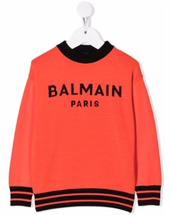 Джемпер с вышитым логотипом Balmain kids