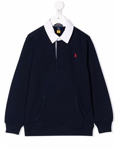 Свитер с воротником поло и вышитым логотипом Ralph lauren kids