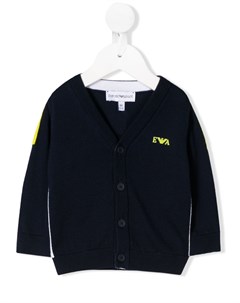 Кардиган с вышитым логотипом Emporio armani kids