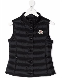 Дутый жилет с нашивкой логотипом Moncler enfant