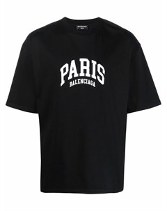 Футболка с логотипом Paris Balenciaga