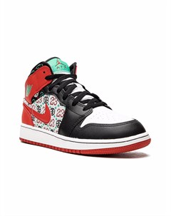 Кроссовки Jordan 1 Mid Ugly Christmas Sweater Nike kids