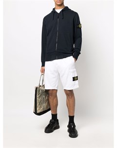 Худи на молнии с нашивкой Compass Stone island