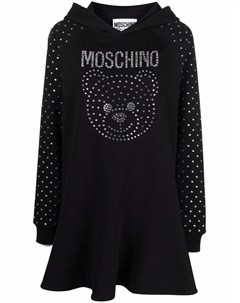 Платье худи с кристаллами Moschino