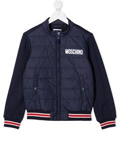 Бомбер пуховик с логотипом Moschino kids