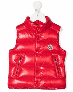 Дутый жилет с нашивкой логотипом Moncler enfant