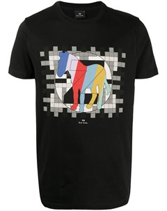 Футболка из органического хлопка с графичным принтом Ps paul smith