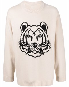 Шерстяной джемпер K Tiger вязки интарсия Kenzo