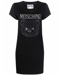 Платье футболка с кристаллами Moschino