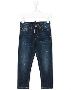 Джинсы с потертой отделкой Dsquared2 kids