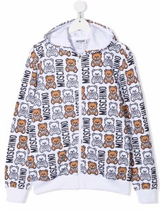 Худи на молнии с принтом Teddy Bear Moschino kids