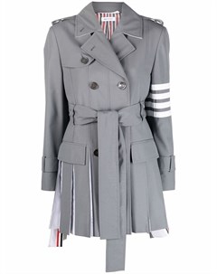 Короткий тренч с плиссировкой Thom browne