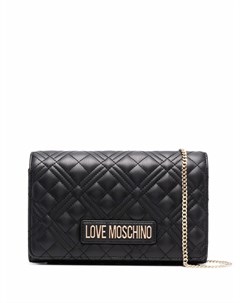 Стеганый клатч с логотипом Love moschino