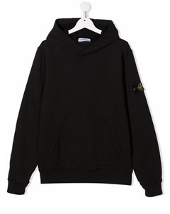 Худи с нашивкой логотипом Stone island junior