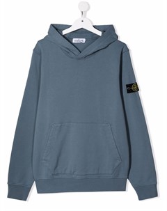 Худи с нашивкой логотипом Stone island junior