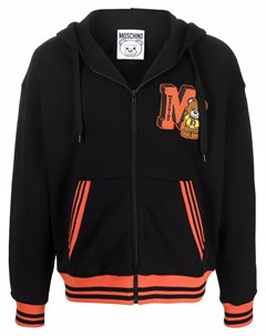 Худи на молнии с логотипом Moschino