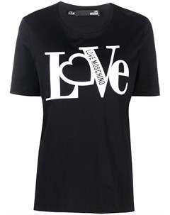 Футболка с тисненым логотипом Love moschino