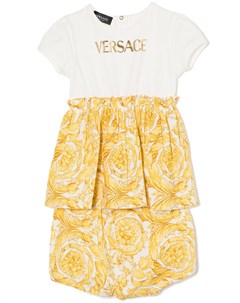 Платье футболка с принтом Barocco Versace kids