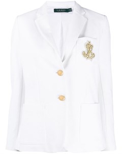 Однобортный блейзер с логотипом Lauren ralph lauren