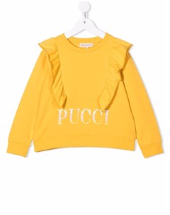 Толстовка с оборками и пайетками Emilio pucci junior