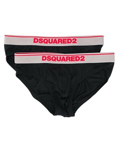 Комплект из двух трусов брифов с логотипом Dsquared2