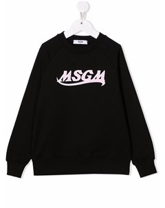 Толстовка с круглым вырезом и логотипом Msgm kids