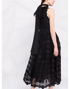 Платье миди в технике макраме Elie saab