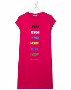 Платье футболка с логотипом Msgm kids