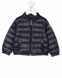 Пуховик с нашивкой логотипом Moncler enfant