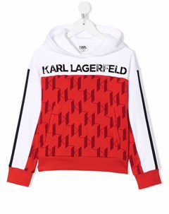 Худи в стиле колор блок с монограммой Karl lagerfeld kids