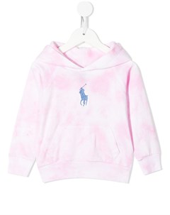 Худи с принтом тай дай и вышитым логотипом Ralph lauren kids