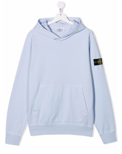 Худи с нашивкой логотипом Stone island junior