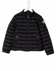 Пуховик с нашивкой логотипом Moncler enfant