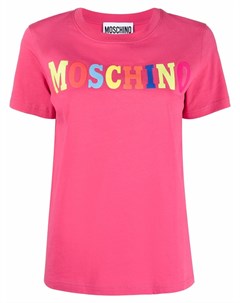 Футболка из органического хлопка с логотипом Moschino