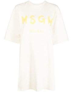 Платье футболка с логотипом Msgm