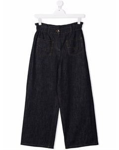 Джинсы с присборенной талией Brunello cucinelli kids