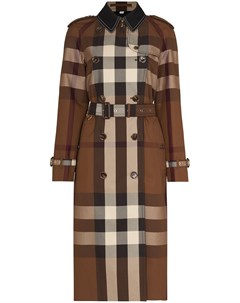 Двубортный тренч в клетку Vintage Check Burberry