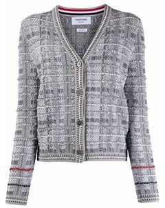 Жаккардовый кардиган в клетку Thom browne