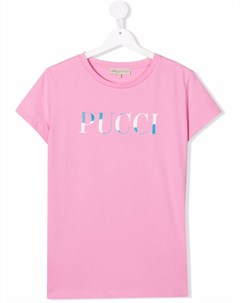 Футболка с логотипом Emilio pucci junior