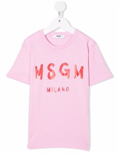 Футболка с логотипом Msgm kids