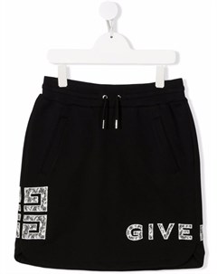 Юбка из джерси с вышитым логотипом Givenchy kids