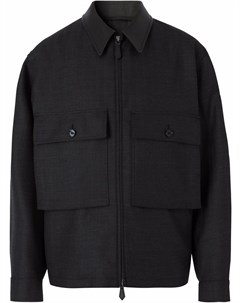 Шерстяная куртка рубашка Harrington Burberry