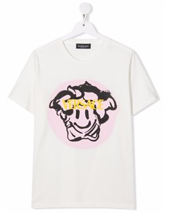 Футболка с логотипом Medusa Smile Versace kids