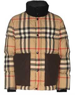 Пуховик в клетку Vintage Check Burberry